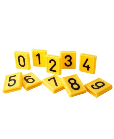 Sanatate si confort cai - Cifra plastic identificare animale, 52x59mm, Akroh