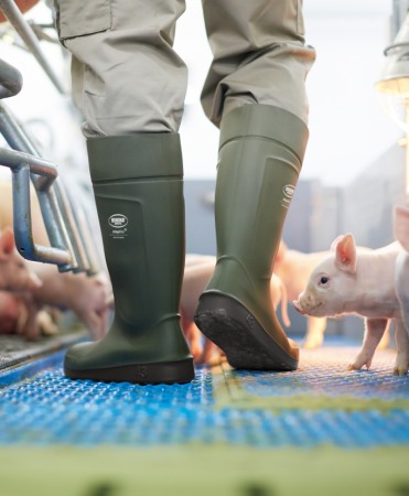 Cizme protectie Bekina Steplite EasyClean, O4 cu talpa plata, verde/negru [10]