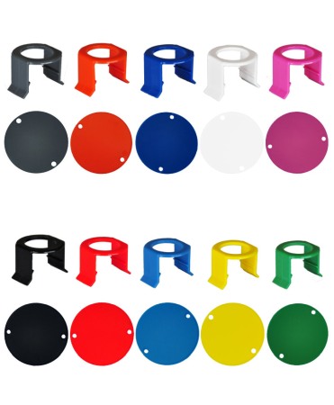 Alaptare vitei - Cleme tetine si etichete plastic pentru sistemul de alaptare vitei Milk Bar Vitality, set 10 culori
