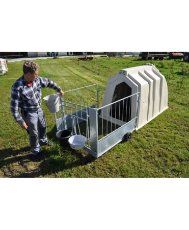 Cuseta individuala vitei Calf-Tel ECO cu gard metalic FlexyFence H&L [2]