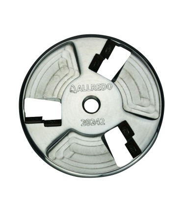 Disc trimaj ongloane 120 mm din aluminiu, inchis, cu 6 lame reversibile din titan, Allredo SA10