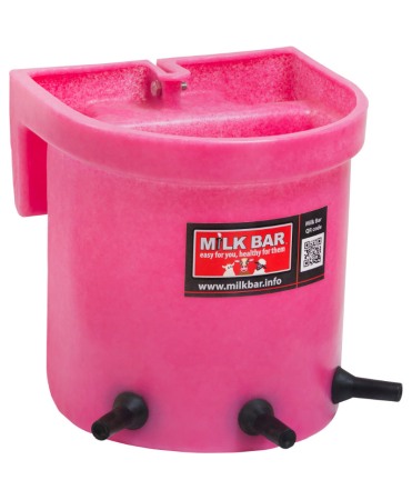 Alaptare miei si iezi - Galeata cu 3 tetine pentru alaptarea mieilor si iezilor, Milk Bar, 3l cu suport de prindere si carlig de blocare