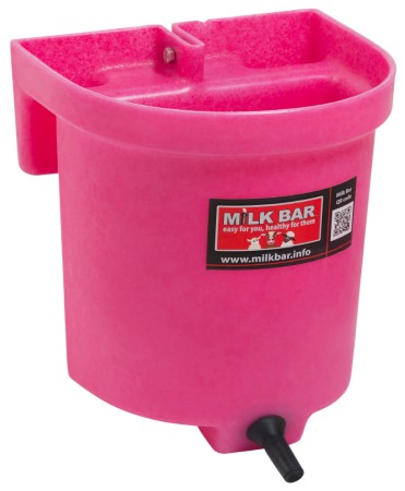 Alaptare miei si iezi - Galeata cu tetina pentru alaptarea mieilor si iezilor, Milk Bar, 3l cu suport de prindere si carlig de blocare