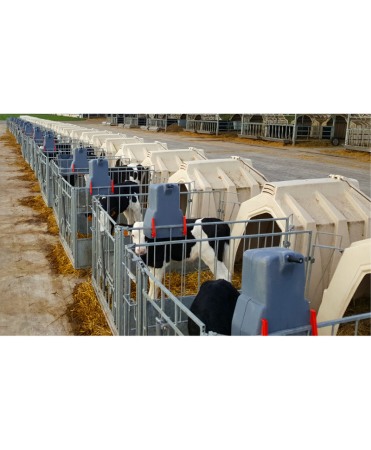 Galeata cu tetina pentru alaptarea viteilor, Milk Bar, 8l, cu carlige de fixare Ezi Lock [3]