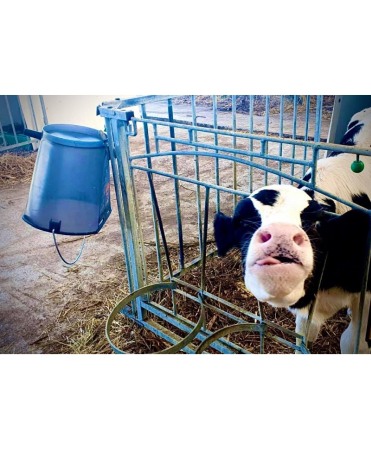 Galeata cu tetina pentru alaptarea viteilor, Milk Bar, 9l, semitransparenta, cu maner metalic [7]