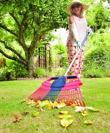 Grebla tip evantai flexibila, 3 in 1 cu dinti de plastic, coada de aluminiu, Spear & Jackson Garden Tidy [6]