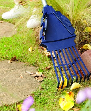 Grebla tip evantai flexibila, 3 in 1 cu dinti de plastic, coada de aluminiu, Spear & Jackson Garden Tidy [8]