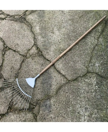 Grebla tip evantai flexibila cu dinti din inox, coada lemn, Spear & Jackson Traditional Stainless [1]