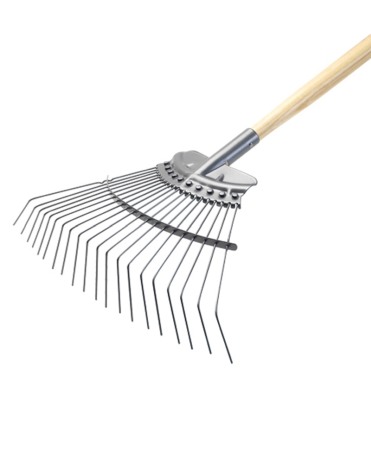Grebla tip evantai Heavy Duty flexibila cu dinti din otel carbon, coada lemn, Spear & Jackson Kew Garden [1]