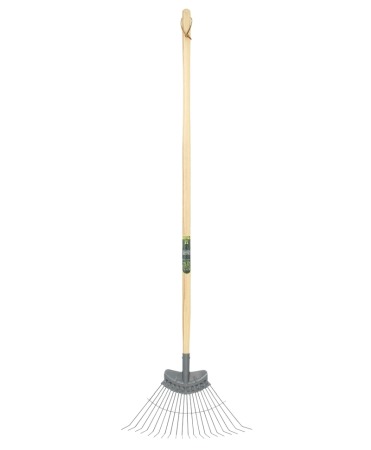 Furci si greble - Grebla tip evantai Heavy Duty flexibila cu dinti din otel carbon, coada lemn, Spear & Jackson Kew Garden