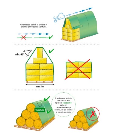 Invelitoare protectie baloti Zill BaleGuard, verde, 140 g/m² [3]