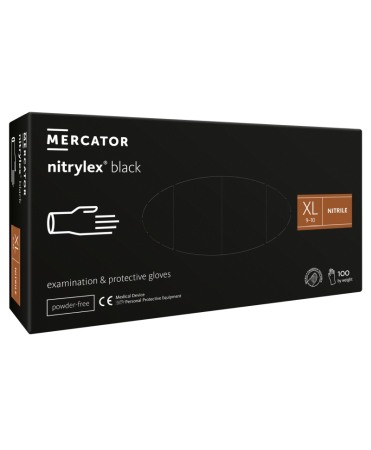 Manusi nitril nepudrate Nitrylex Black, cutie 100 bucati [4]