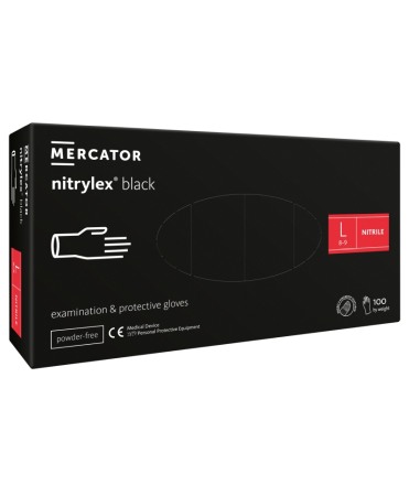 Manusi nitril nepudrate Nitrylex Black, cutie 100 bucati [3]
