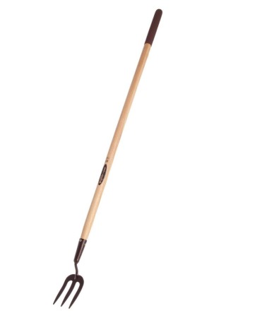 Mini furca gradinarit cu 3 coarne otel carbon, coada lemn extralung, Spear & Jackson Elements [1]