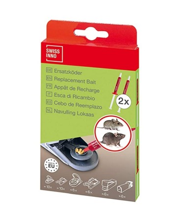 Impotriva sobolanilor - Seringi rezerva momeala naturala pentru capcanele de rozatoare Swissinno SuperCat, set 2 bucati