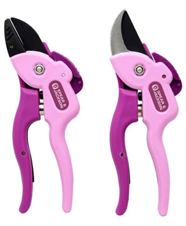 Scule si unelte - Set cadou cu doua foarfeci gradinarit mici, roz, Spear & Jackson Occasions