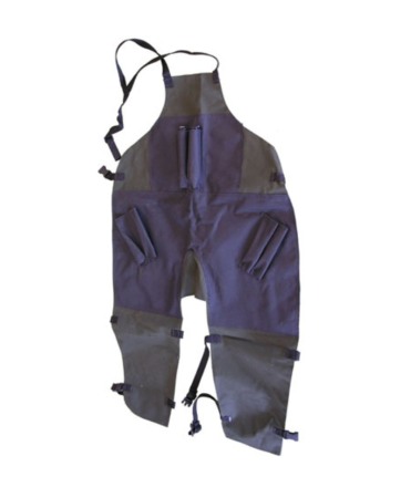 Echipamente trimeri ongloane - Sort din piele pentru trimaj ongloane cu suporti pentru renete, CowCare, lung, cu picioare separate