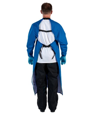 Sort protectie mulgator cu maneci Udder Tech, nailon - impermeabil, albastru [1]