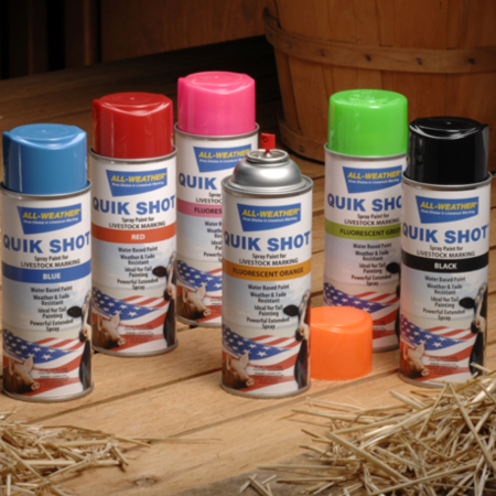 Spray vopsea pe baza de apa, cu uscare rapida, pentru marcarea animalelor, All-Weather Quickshot [2]