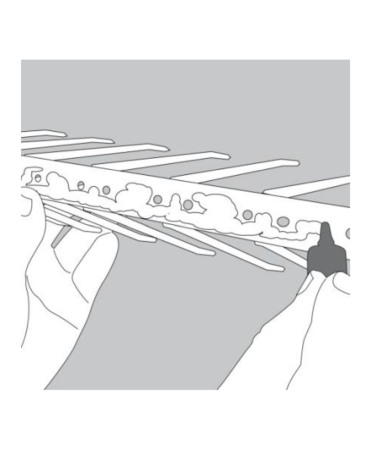 Tepi impotriva pasarilor, policarbonat transparent, 300cm, adeziv inclus, Swissinno Bird Spikes [6]