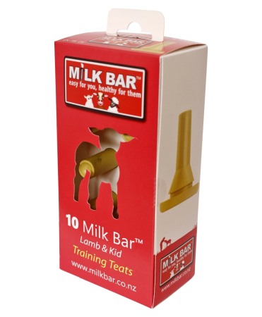 Tetine Milk Bar cu orificiu special, galbene, pentru colostru miei si iezi, set 10 bucati [1]