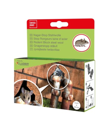Impotriva sobolanilor - Vata de otel anti-rozatoare, 5 x 50cm, Swissinno Rodent Stop