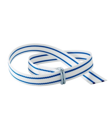 Zgarda textila animale mari, 40 mm, catarama metalica, Akroh, alb/albastra [1]