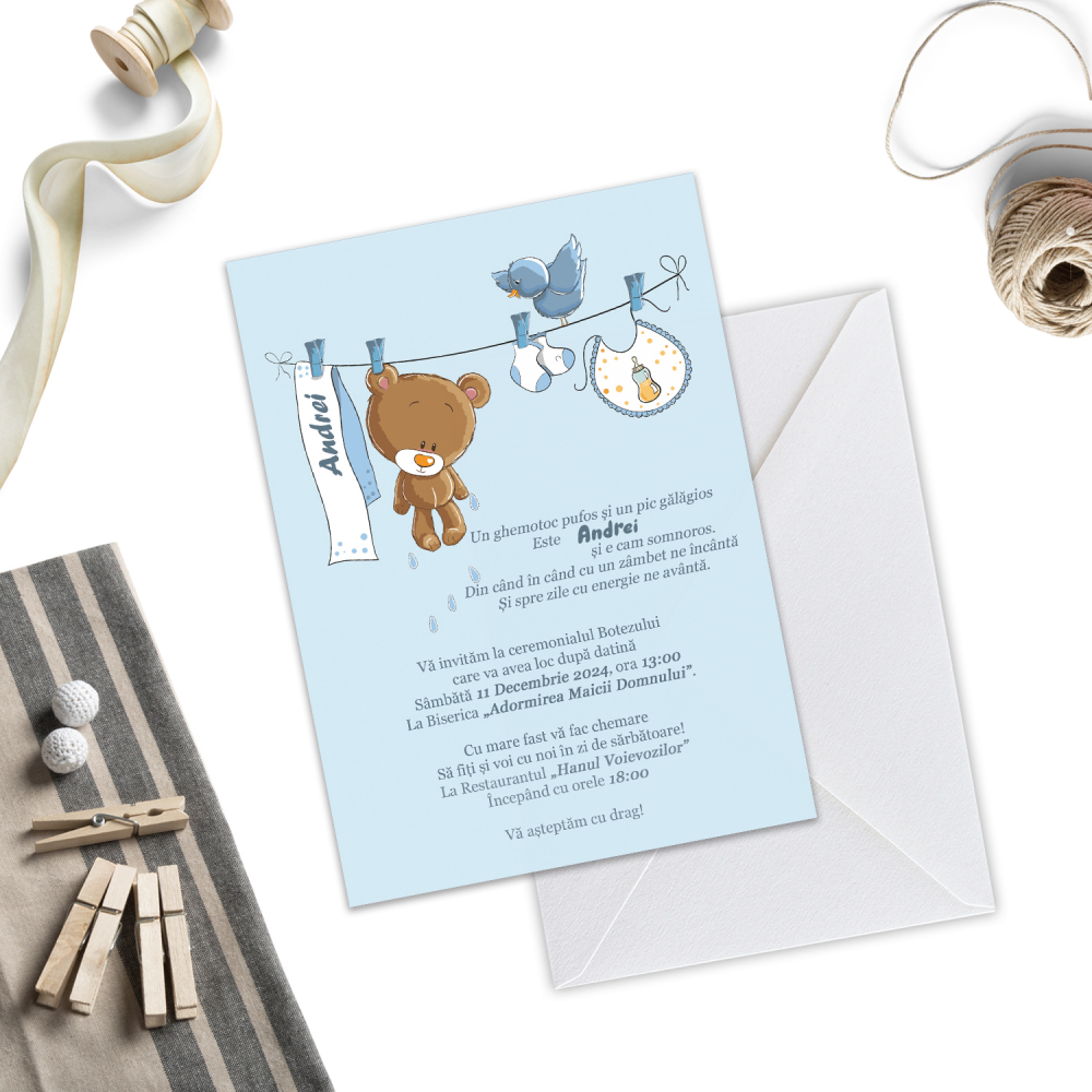 Invitație de Botez Ursulet [1]