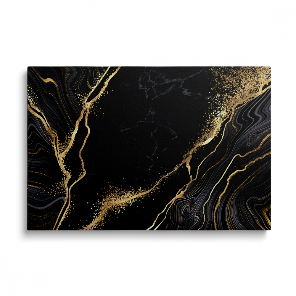 Tablou Canvas Abstract Gold Black [1]