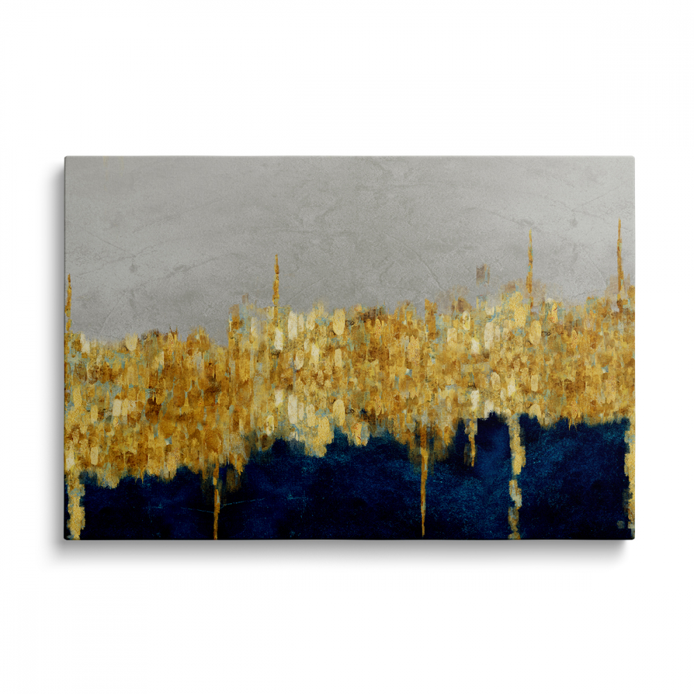 Tablou Canvas Abstract Gold Blue [1]