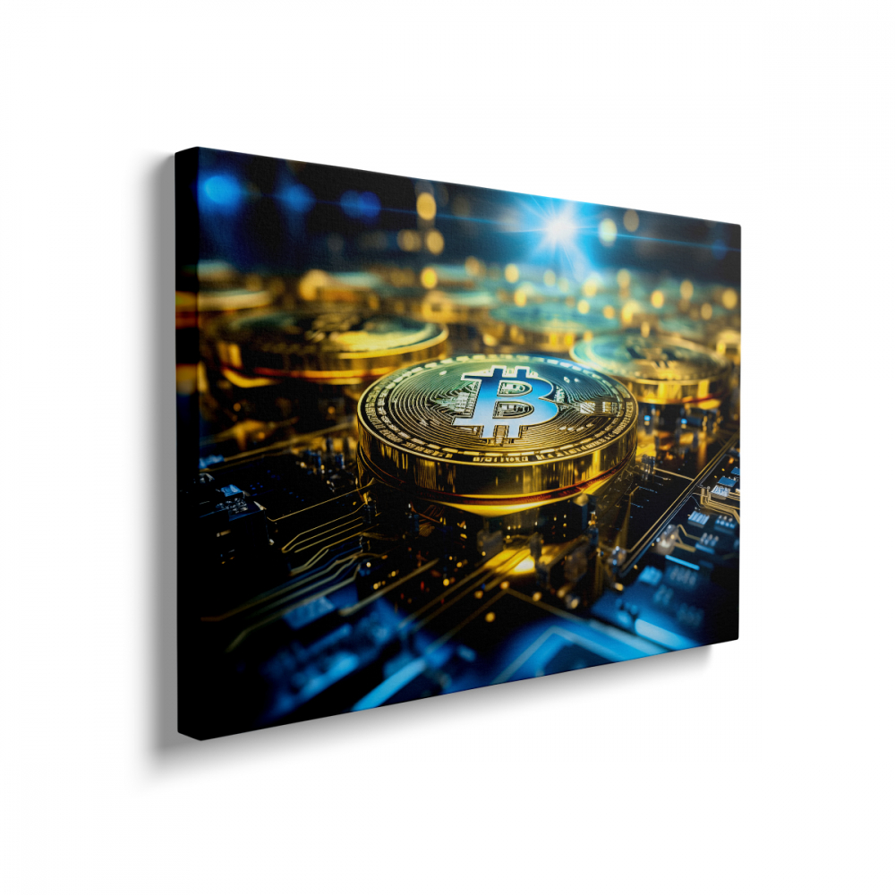 Tablou Canvas Bitcoin Circuit [2]