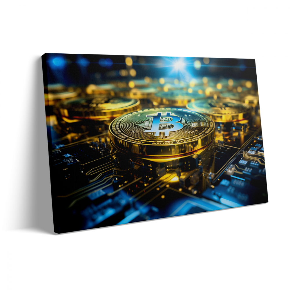 Tablou Canvas Bitcoin Circuit [3]