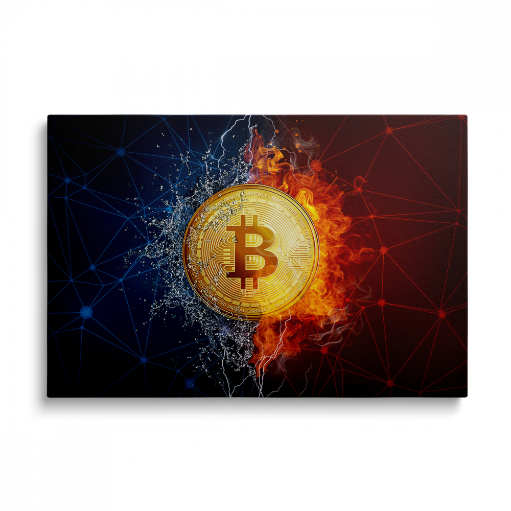 Tablou Canvas Bitcoin on Fire 1 [1]