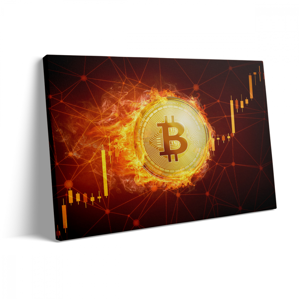Tablou Canvas Bitcoin on Fire 2 [3]