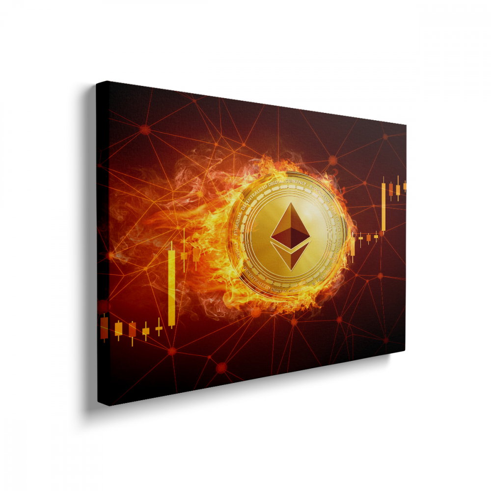 Tablou Canvas Bitcoin on Fire 3 [2]