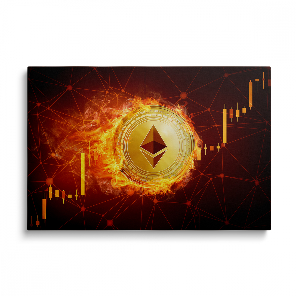 Tablou Canvas Bitcoin on Fire 3 [1]
