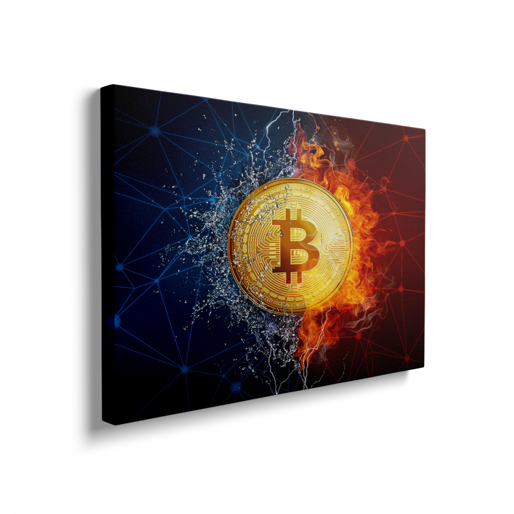 Tablou Canvas Bitcoin on Fire 1 [2]