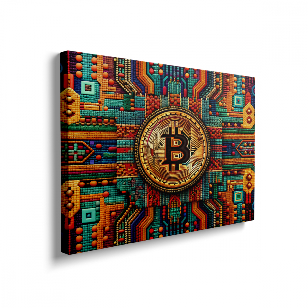 Tablou Canvas Bitcoin Tribal [2]