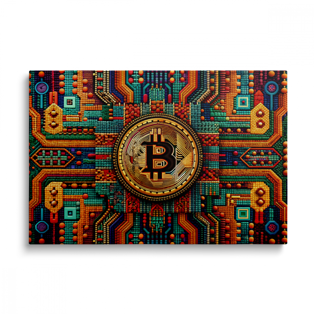 Tablou Canvas Bitcoin Tribal [1]