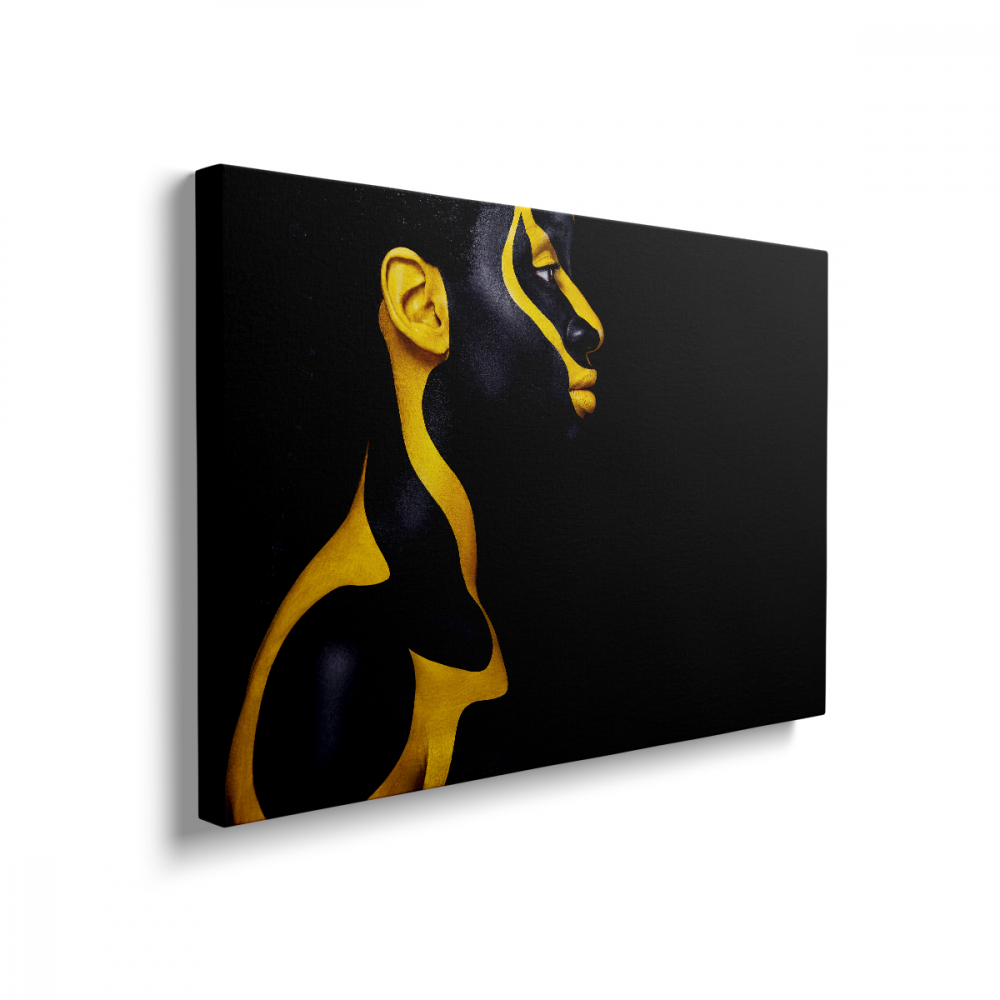 Tablou Canvas Black-Yellow Woman [2]