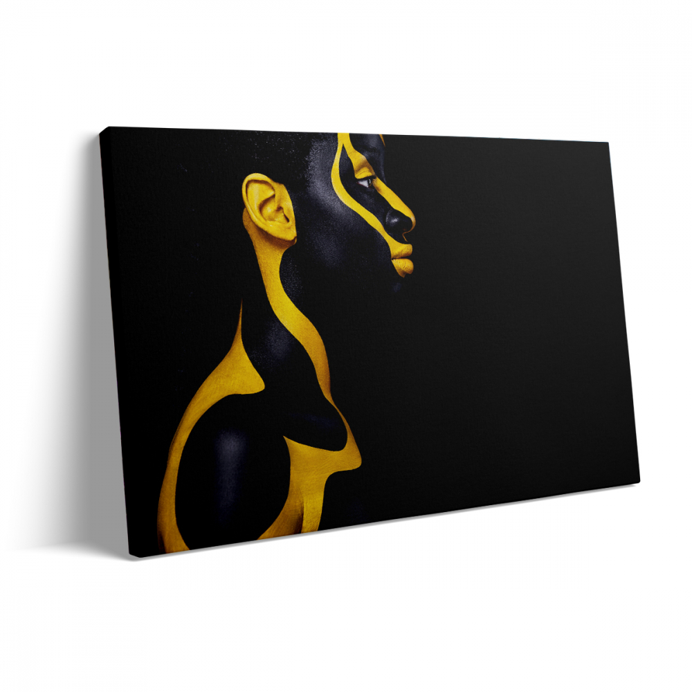 Tablou Canvas Black-Yellow Woman [3]