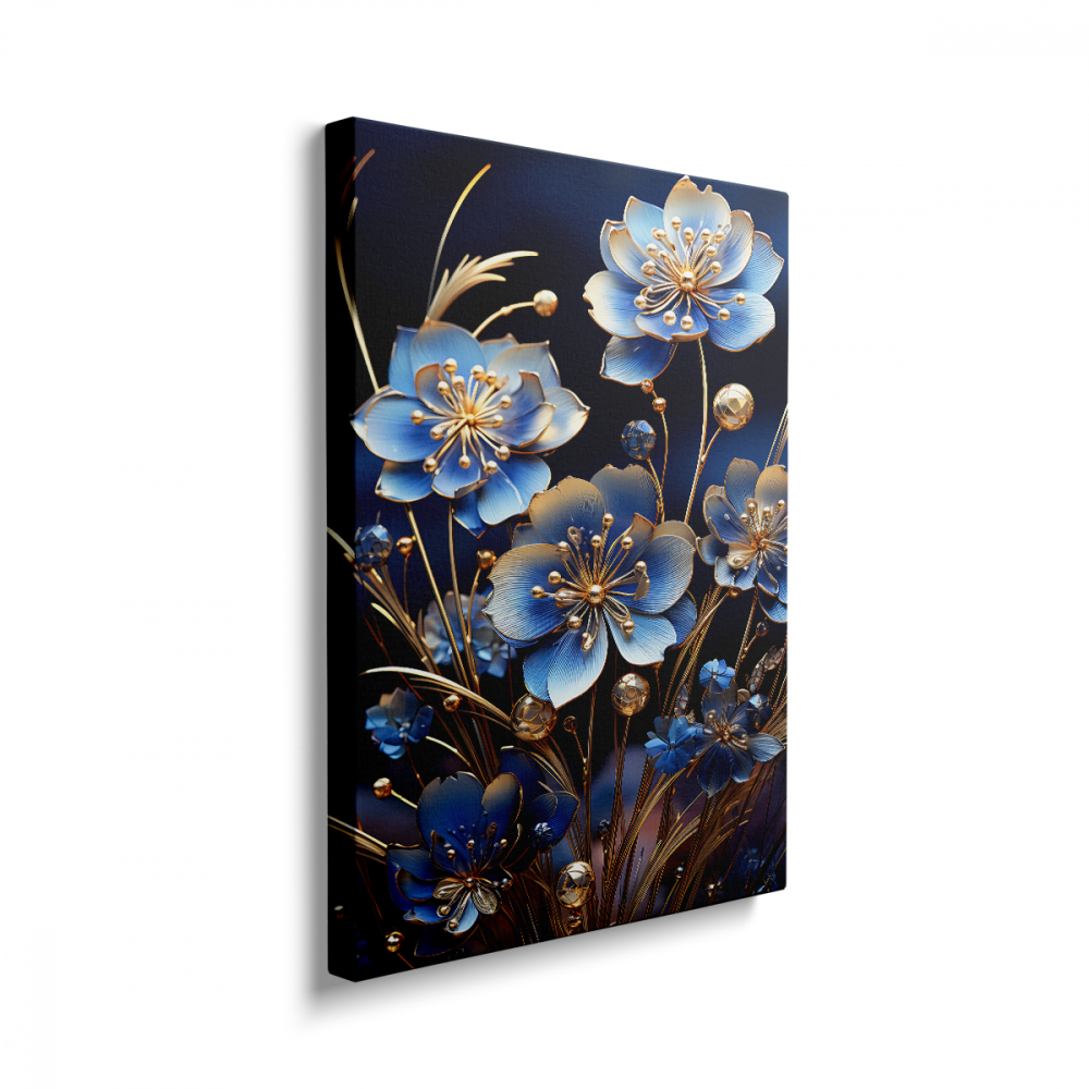 Tablou Canvas Blue Flowers [2]