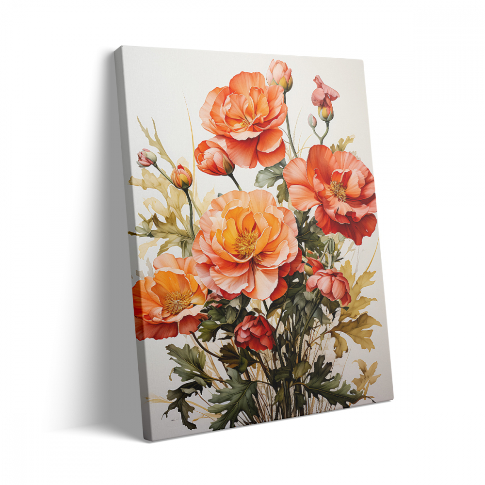 Tablou Canvas Bujori Porticalii [3]