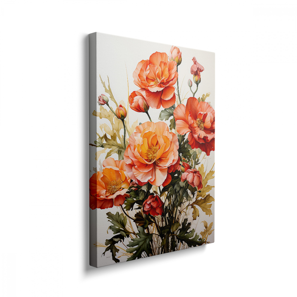 Tablou Canvas Bujori Porticalii [2]