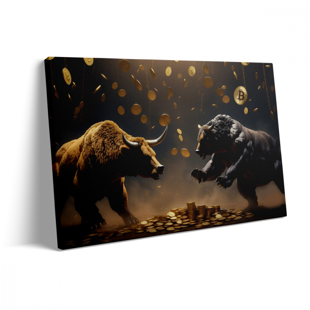 Tablou Canvas Bull and Bear [3]