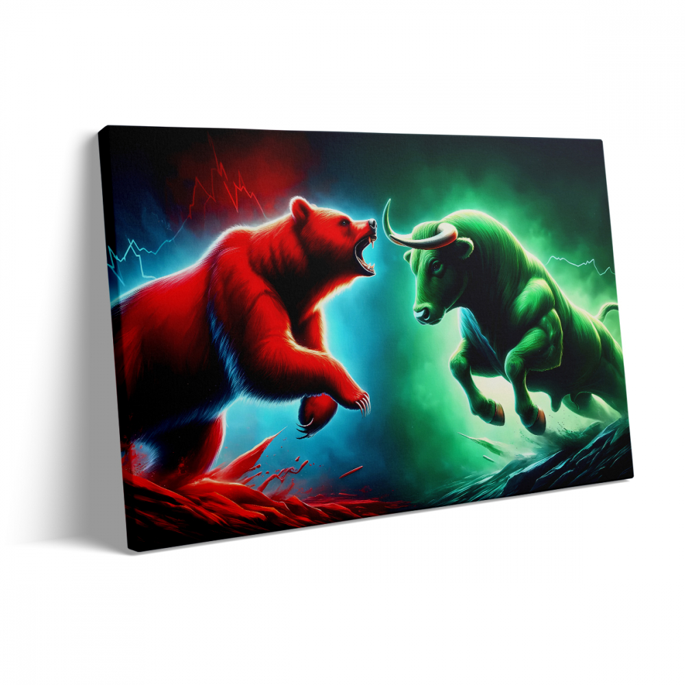 Tablou Canvas Bull And Bear Fight [3]