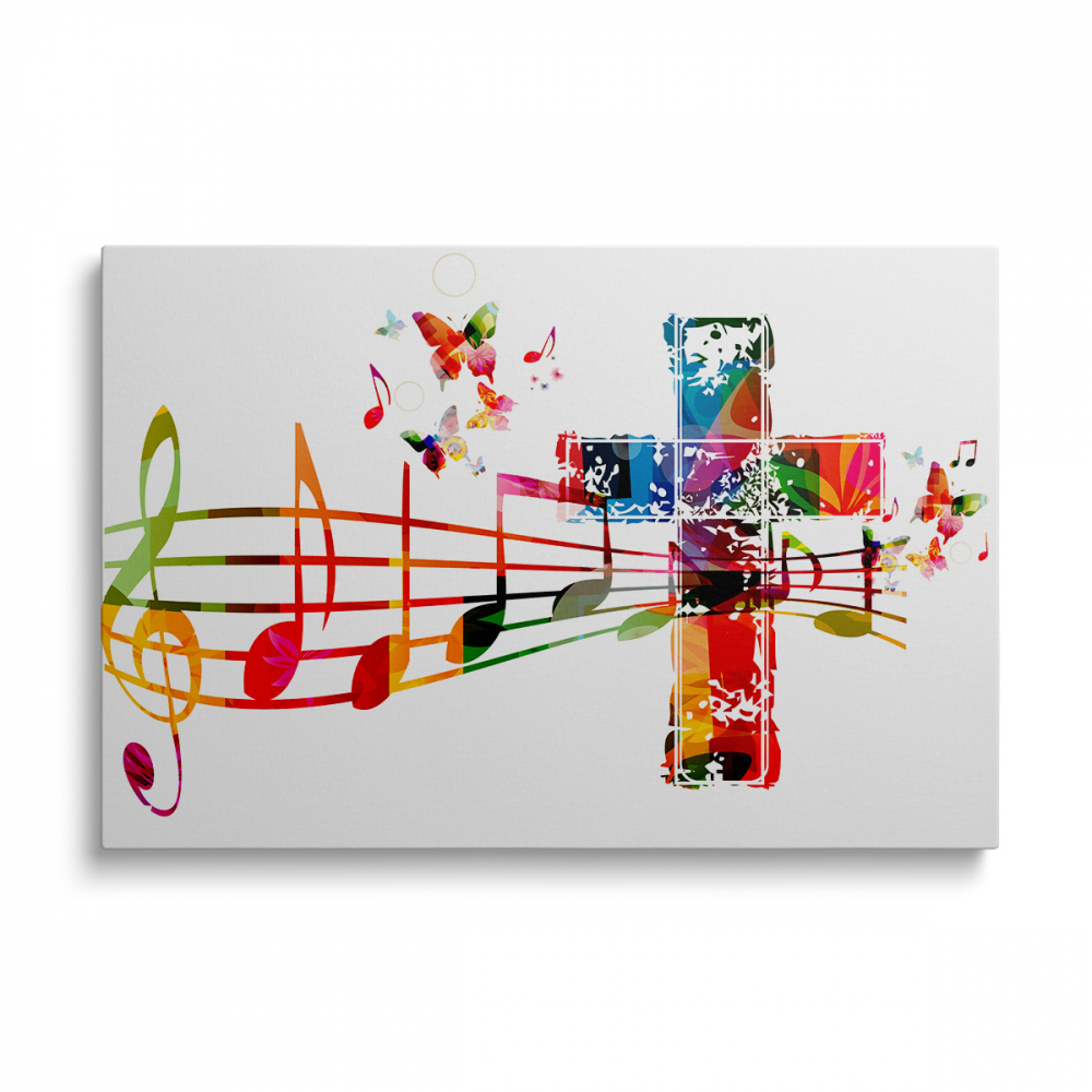 Tablou Canvas Colorful Cross [1]