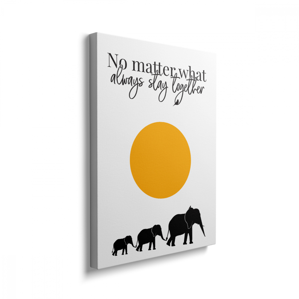 Tablou Canvas Elephants Together [3]