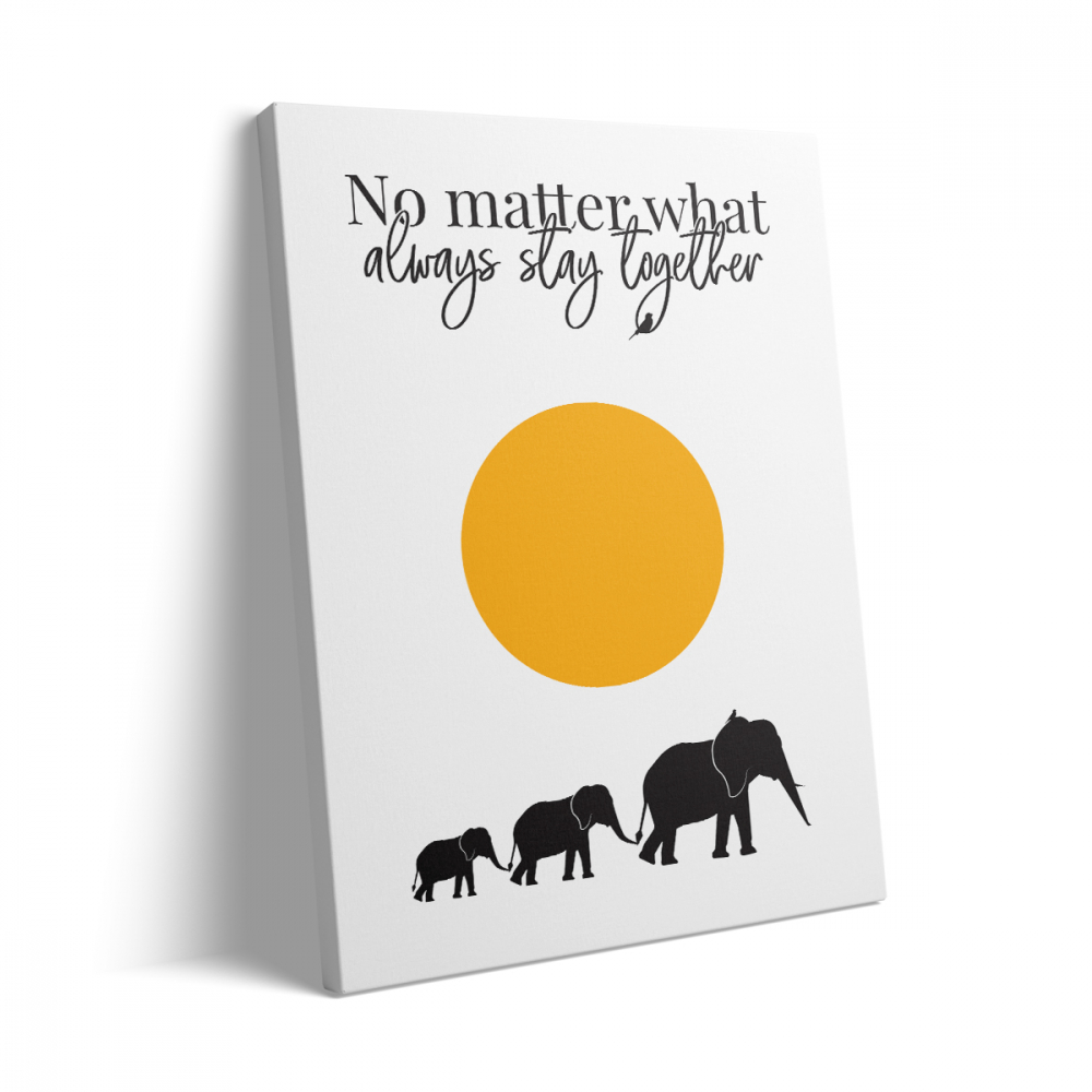 Tablou Canvas Elephants Together [2]