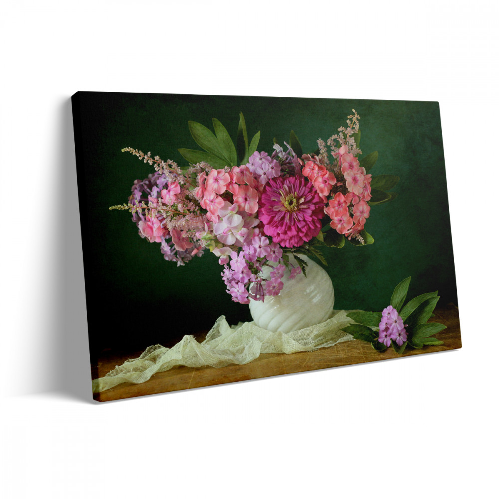 Tablou Canvas Flori Roz/Mov [3]